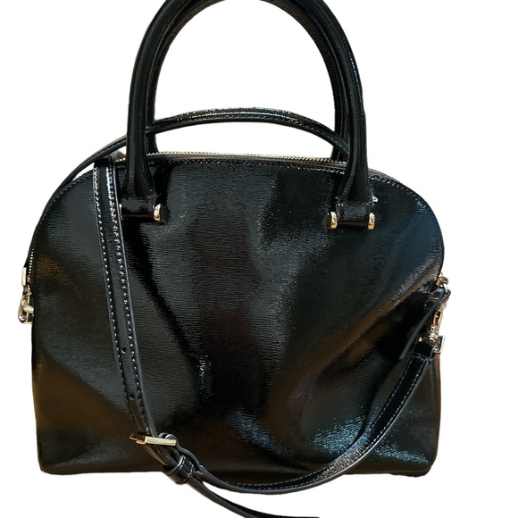 Kate Spade Carli Bixby Patent Bowler Doctor Crossbody Top Handle Bag Purse - Picture 3 of 8